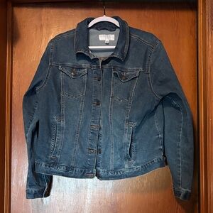 Time And Tru Classic Dark Blue Denim Jacket - Women's Jean Jacket XXL (20)